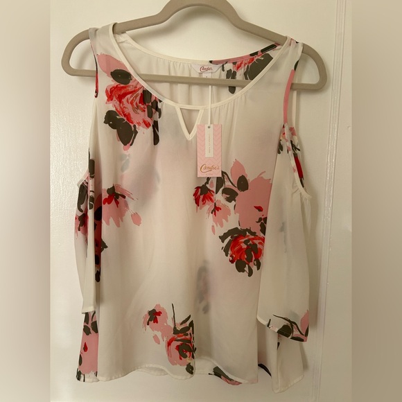NWT off the shoulder floral blouse - Picture 1 of 3